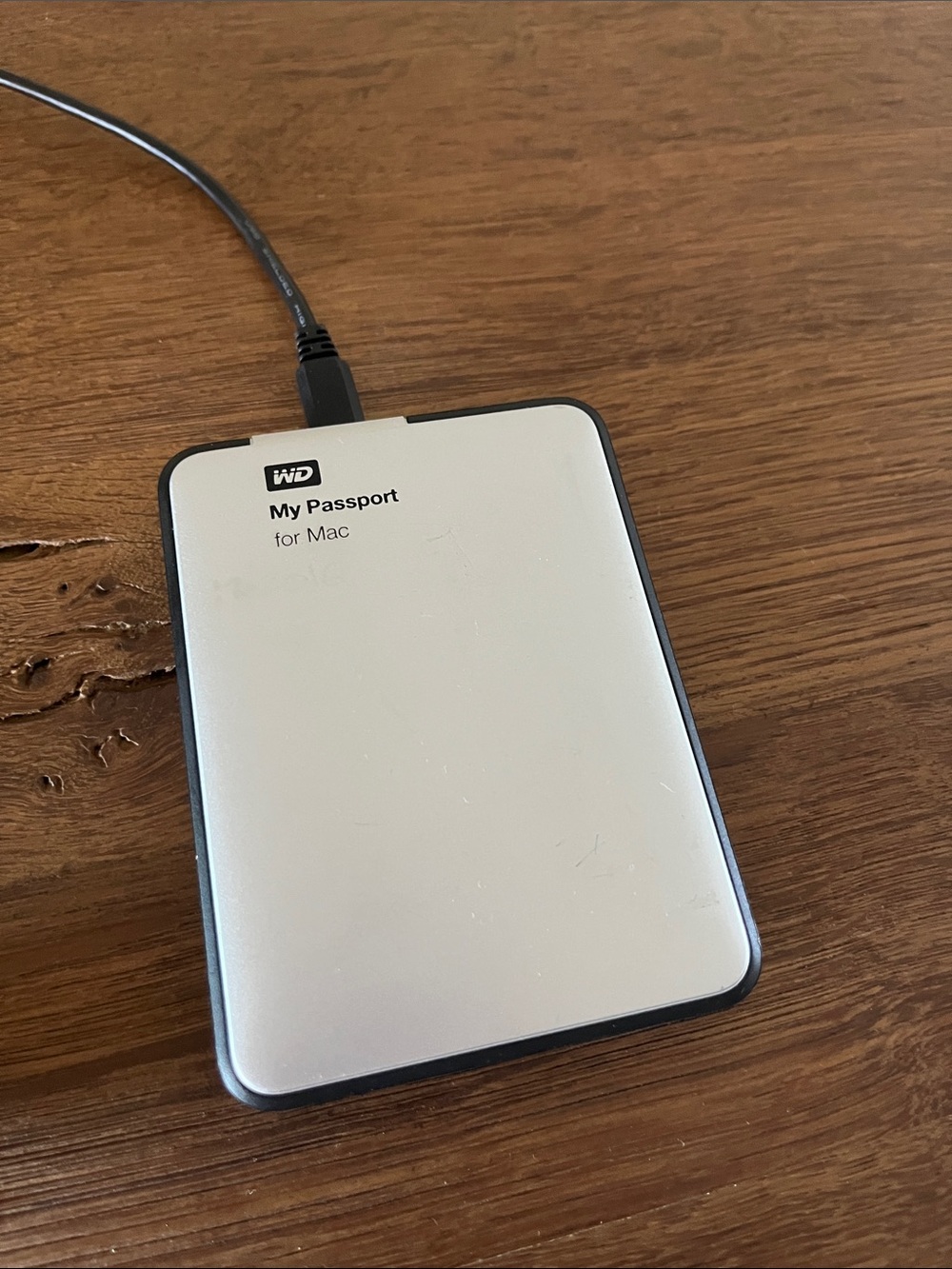 WD My Passport for Mac Portable External Hard Drive - Silver 1TB